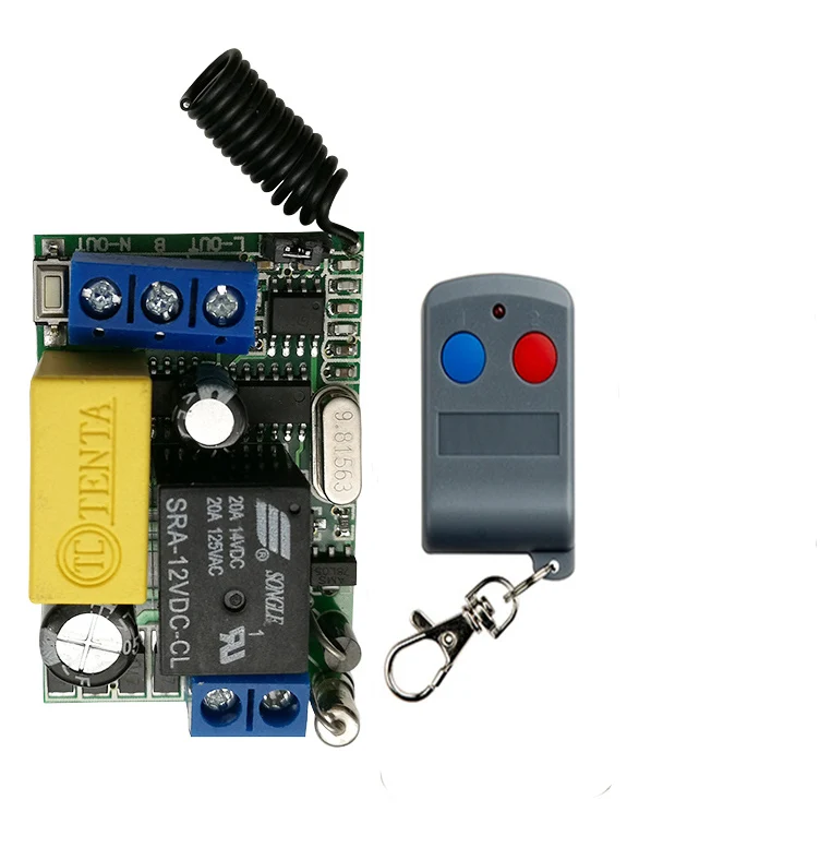AC220V 1CH 10A RF переключатель системы дистанционного управления передатчик + приемник