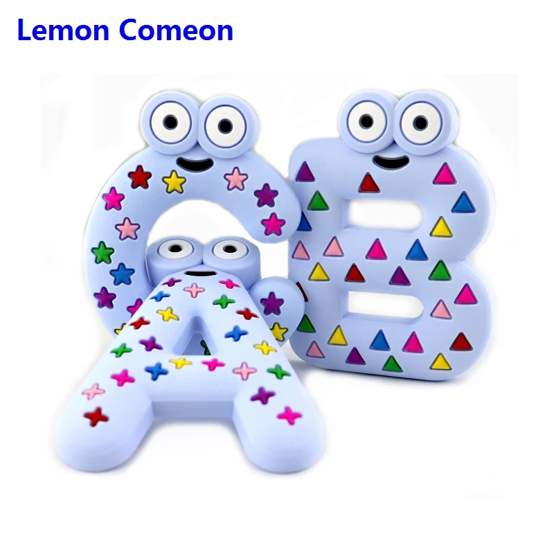Lemon Comeon 5 шт. силиконовые буквы Алфавит зубной прорезыватель для малышей молярный