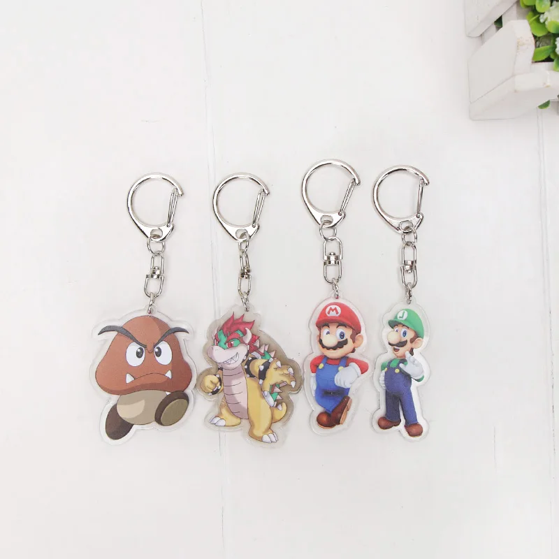 5,5 см Шарм Супер брелок для ключей Марио Супер Марио Odyssey Bowser Luigi Koopa Йоши Марио фигурка кулон вечерние подарки