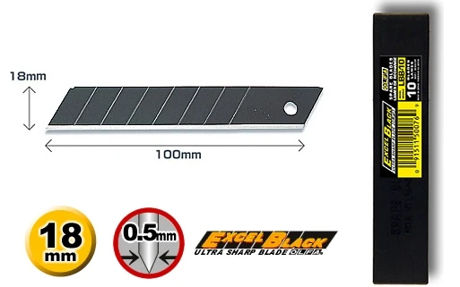Черное Лезвие OLFA 18 мм/LBB10K|blade trimmer|blade 300olfa cutting blades |