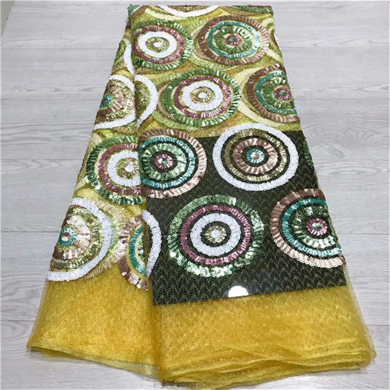 2019 New Design African Lace Fabric 2018 High Quality Fashion French Tulle Nigerian Sequin Fabrics | Дом и сад