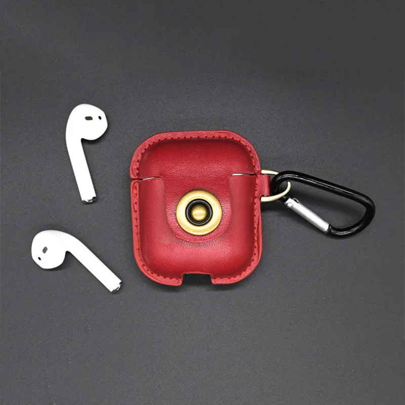 Женский кожаный чехол для AirPods, Силиконовый противоударный защитный чехол, чехол для Apple, набор аксессуаров-силиконовый чехол