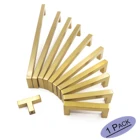 Goldenwarm мебельные ручки золотая для шкафа Ручки Современная Нержавеющаясталь ящика Тянет Ванная комната оборудования шкаф дверные ручки