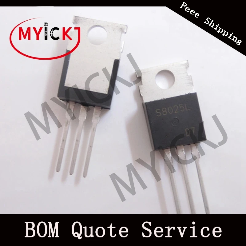 5 шт. S8025L SCR изолированный 800V 25A TO 220AB IC CHIP|Светодиодные чипы| |