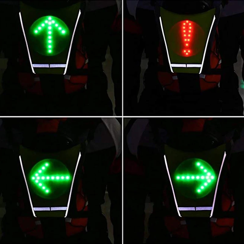 LED Cycling Bag/Backpack Widget with Remote Control Reflective Turn Signal Direction Indicator - Waterproof Safe for Bicycle | Электроника