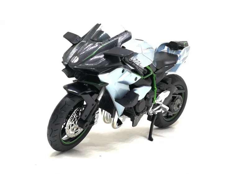 Фото Литой спортивный велосипед в масштабе 1:12 Kawasaki Ninja H2 H2R гоночная модель мотоцикла Литой спортивный велосипед в масштабе 1:12 Kawasaki Ninja H2 H2R гоночная модель мотоцикла