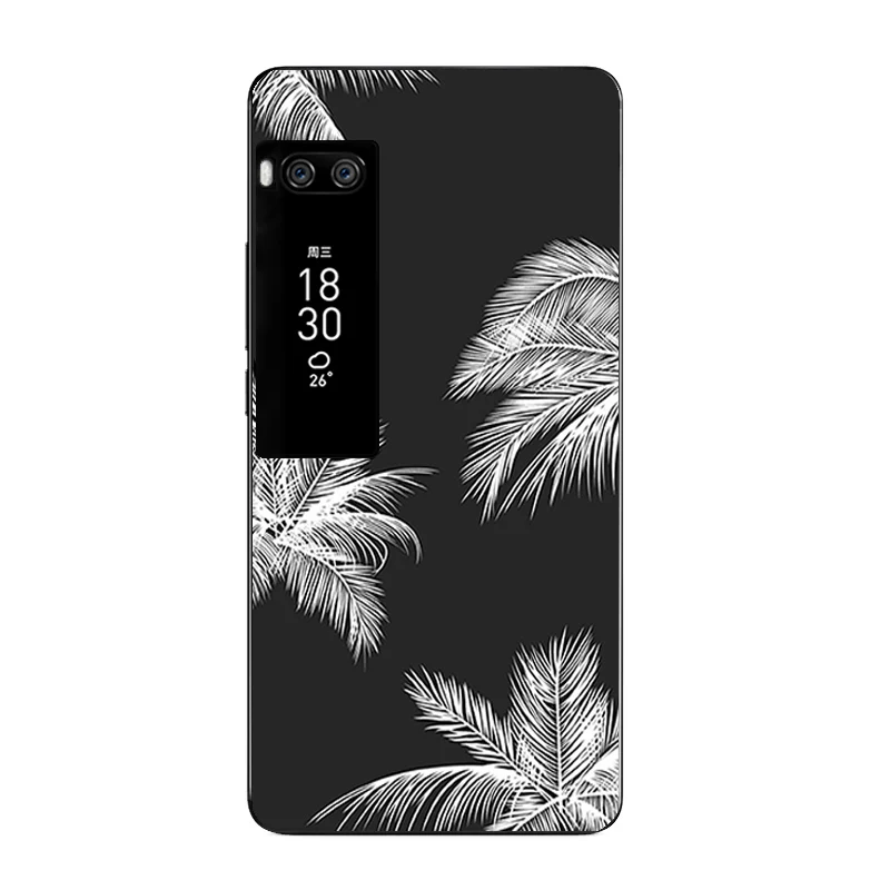 Для Meizu Pro6 7 Plus чехол для телефона для Meizu MX4 Pro силиконовый чехол Прозрачный для Meizu Pro5 чехол ТПУ черный и белый узор - Цвет: 9179 08
