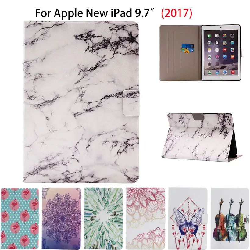 Модный ультратонкий мультяшный чехол для Apple нового iPad 9 7 2017 умный планшета
