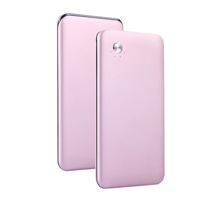 Внешний аккумулятор 10000mAhultra thin metal mobile Power dual USB сокровище зарядка для мобильного
