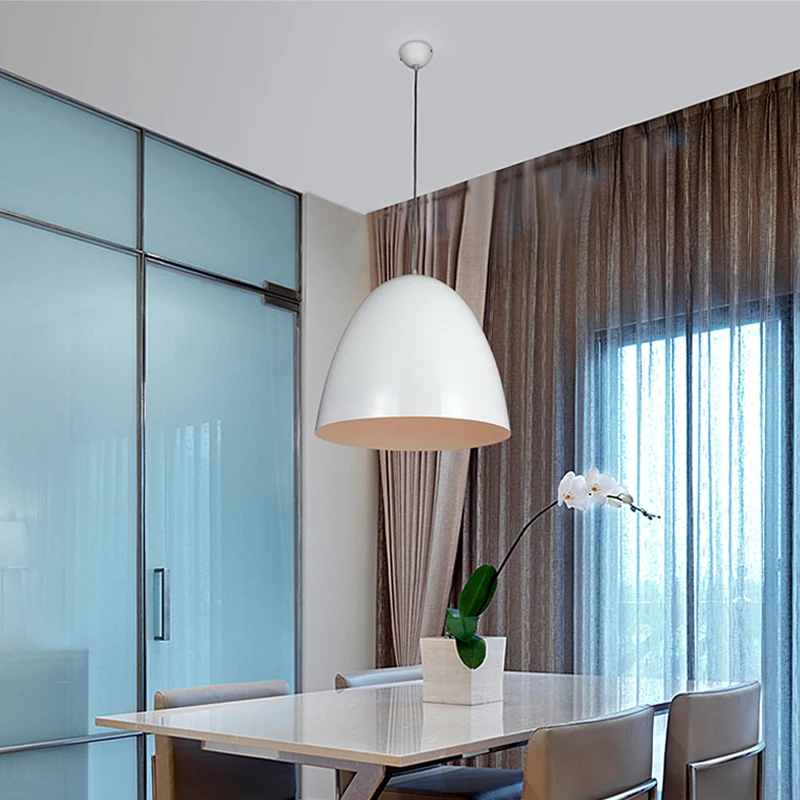 Скандинавская простая потолочная лампа E27 алюминиевые подвесные светильники