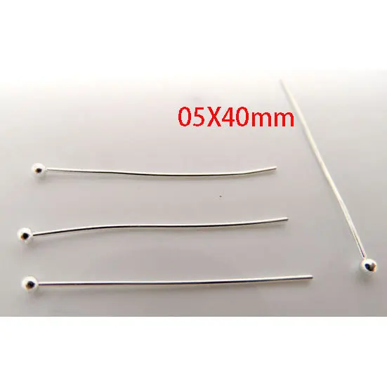 Посеребренные шариковые наконечники 500 шт. 40x0 5 мм (w00240)|pins findings|ball head pinshead pins |