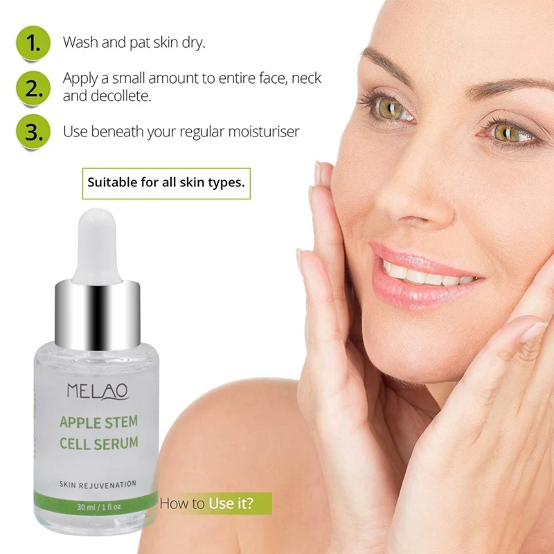 

Face Care Apple Stem Cell Essential Liquid Moisturizing Lighten Fine Lines Firming Skin Face Whitening Serum