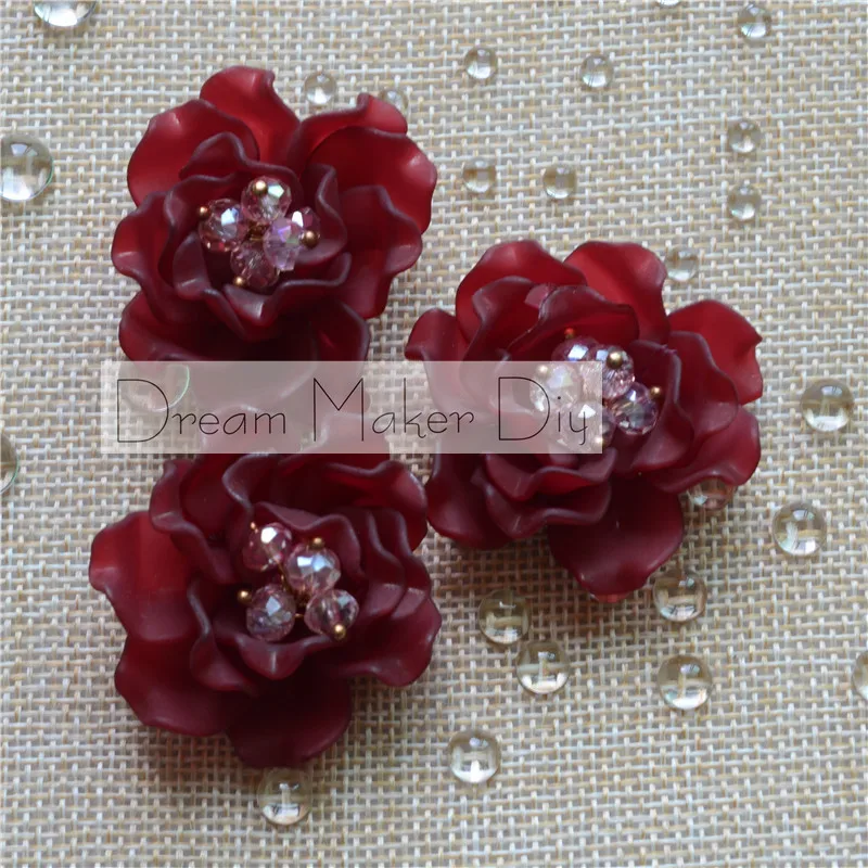 Цветы из смолы с плоской задней стороной 6 шт./лот около 40 мм|for crafts|accessories for craftsflower