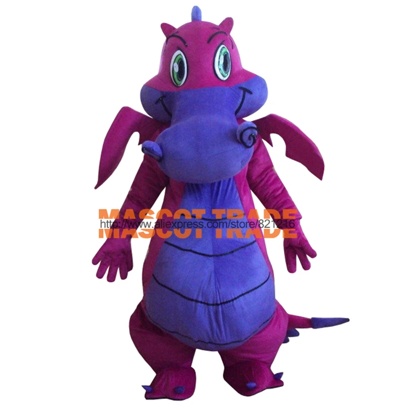 

New Big Purple Dragon Mascot Costume Fancy Dress Adult Size