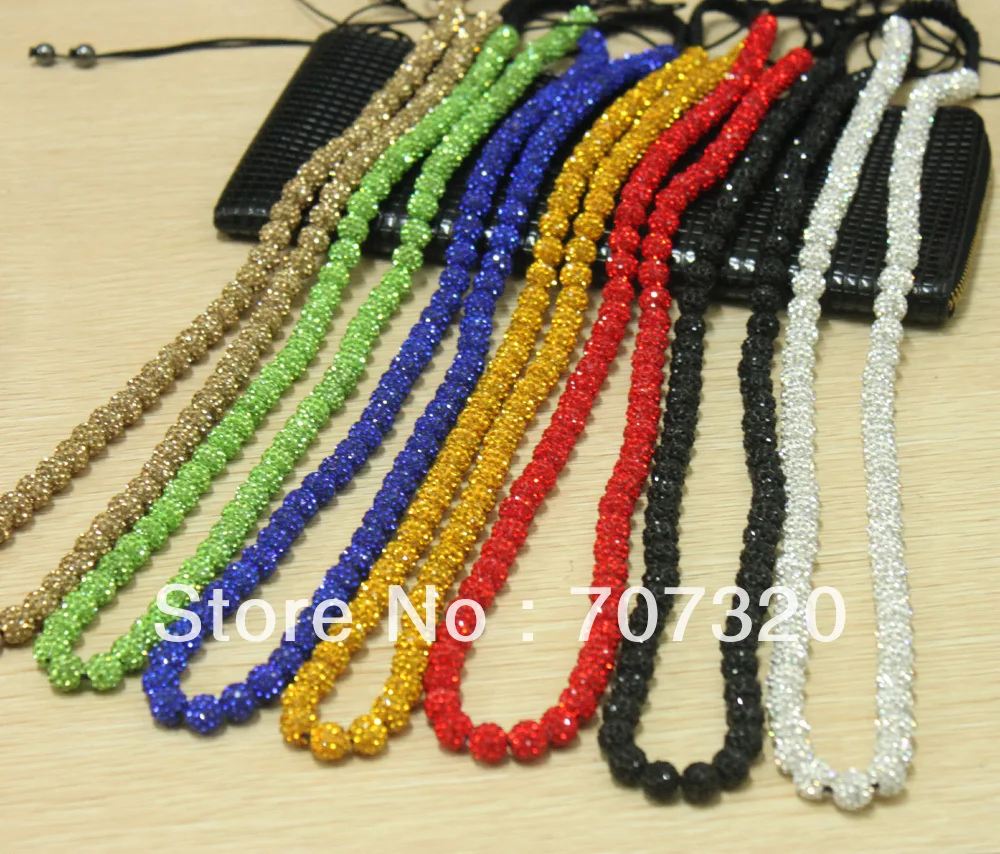 Недорогие Длинные мужские/женские ожерелья с бусинами shamballa 50% + бесплатная