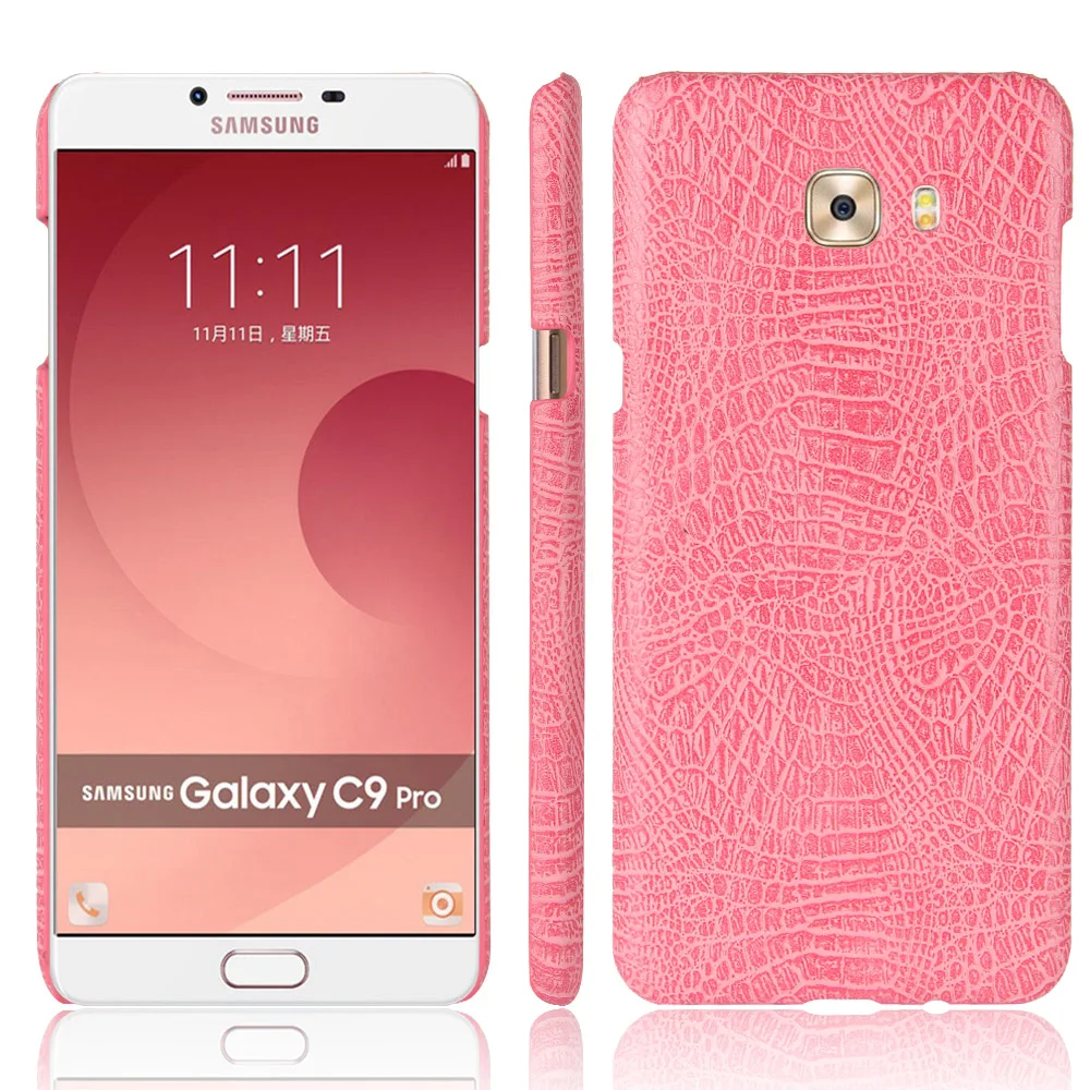 Чехол для Samsung Galaxy C9 Pro крокодил чехол Высокое качество PU кожаный Крокодил