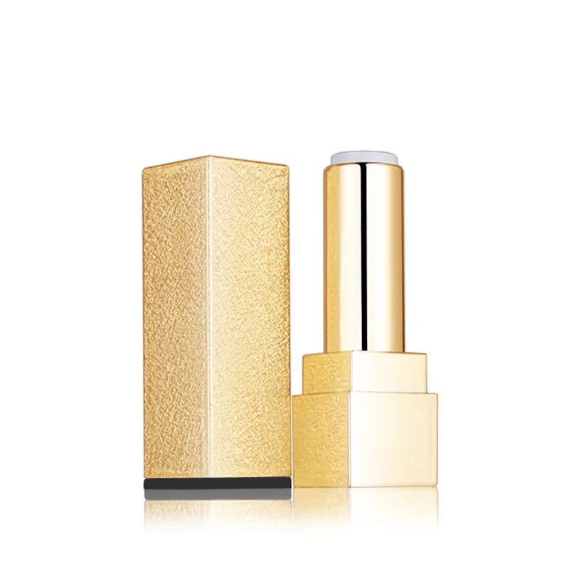 

Luxury Elegant Gold Square Empty Lip Balm Lipgloss Lipstick Tubes Portable Cosmetic Containers Lips Tube 12.1 Cup Size 200pcs