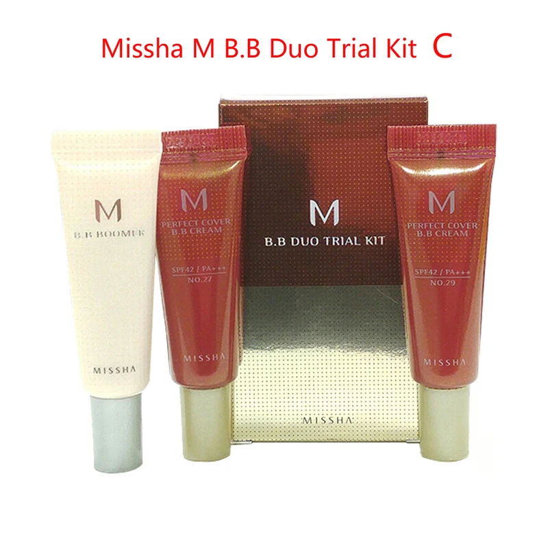 MISSHA M BB Duo пробный Набор C MISSHA BB Бумер праймер 10 мл+ MISSHA M идеальное покрытие BB крем(#29#27) 10 мл корейская косметика