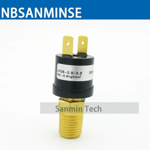 SMF08V 1/8 1/4 маленький вакуумный переключатель давления Разработанный переключатель автоматического сброса используется в вакуумной среде высокое качество NBSANMINSE