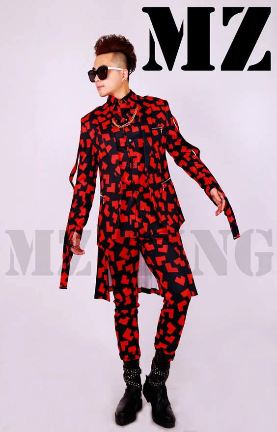 Высококачественный мужской костюм для ночных клубов певец Dj saffloder на молнии с