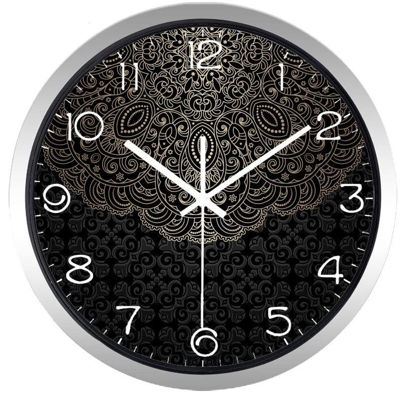 Китайский Тотем лотоса креативные настенные часы счастливые в виде облака для