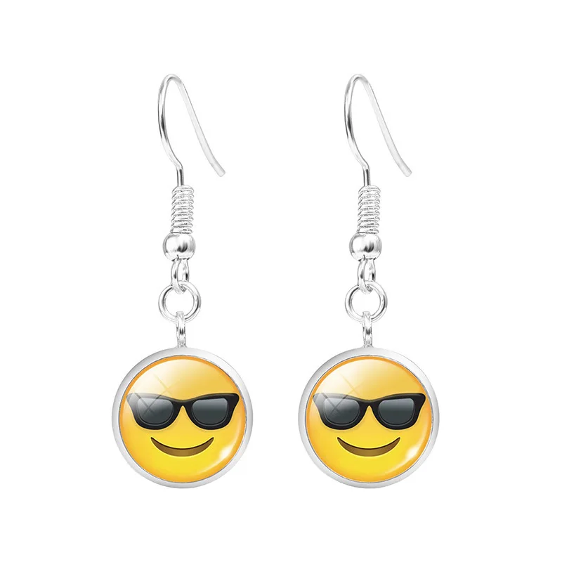 Оппа магазине новый Emoji выражение лица gems кисточкой серьги|Серьги-подвески| |