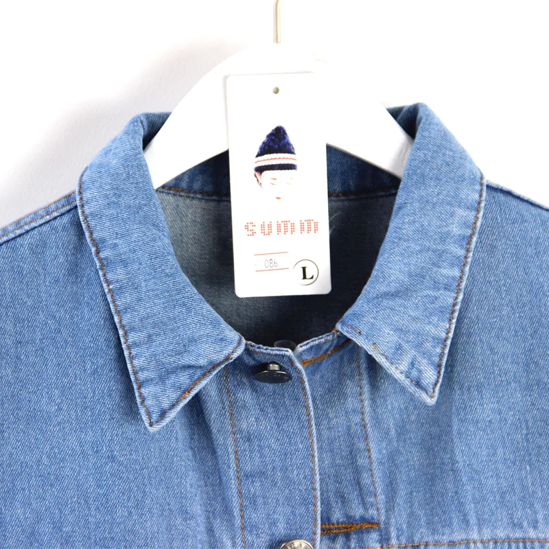 Vetevidi сезон новый длинный джинсовый жакет BF стиль ковбой одежда большой ветер