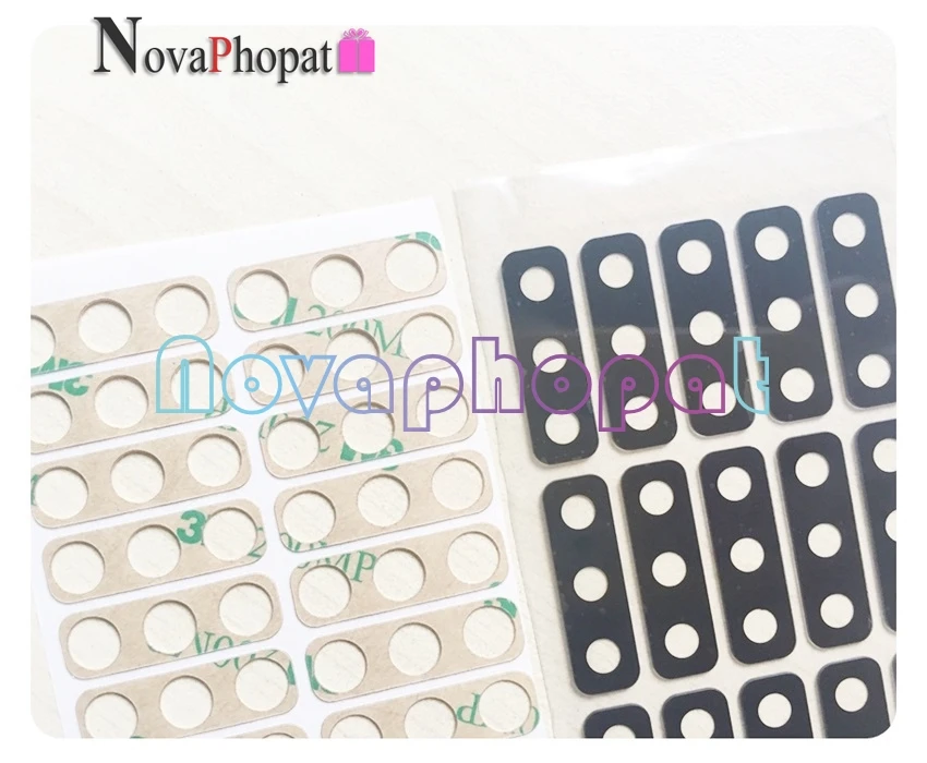 

Novaphopat Black New back big rear camera glass lens for Samsung Galaxy A7 2018 A750 camera lens with sticker ; 20pcs/lot