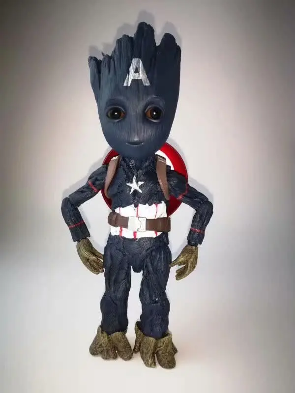 Marvel стражи Галактики Мстители дерево человек как Капитан Америка BJD фигурку