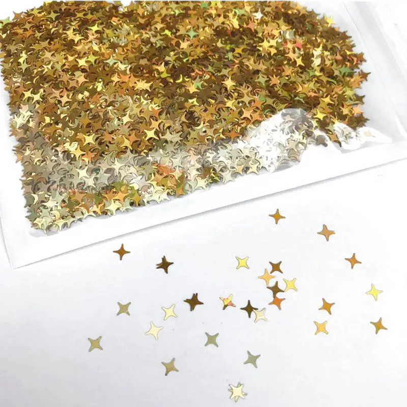 Лазерная четырёхточечная звезда искусство декор ручной работы полимерные