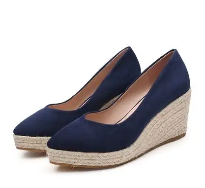 Синий Новинка года; zapatillas plataforma mujer; обувь на платформе; женская обувь; женские эспадрильи - Цвет: Синий