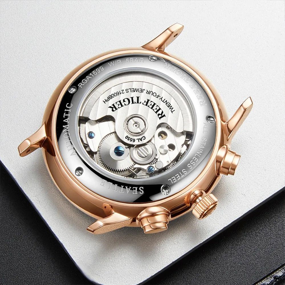 Риф Тигр/РТ Топ бренд Роскошные автоматические часы Reloj Hombre 2019
