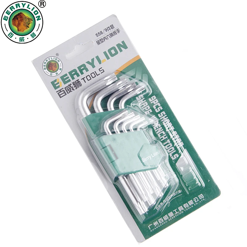 Набор шестигранных гаечных ключей BERRYLION 9 шт. отвертка l-образной формы