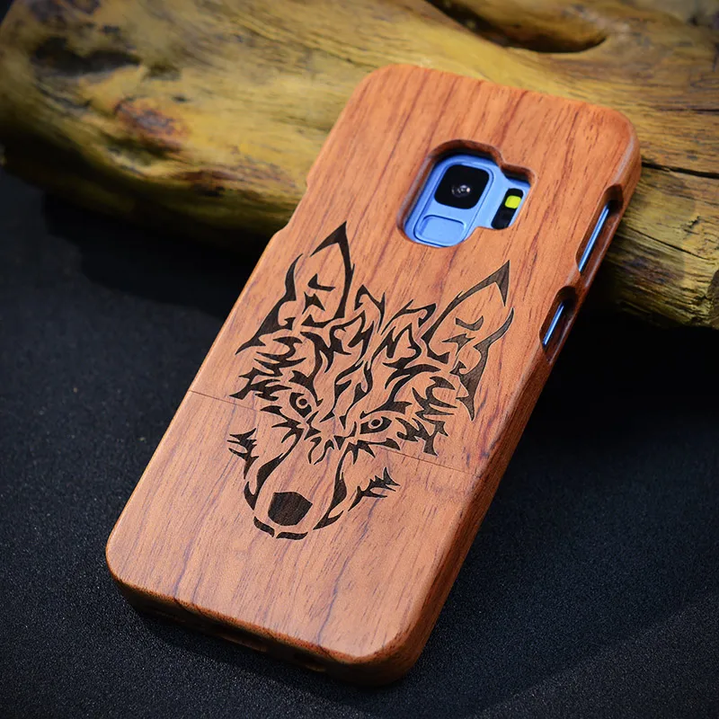 Real Wood Винтаж деревянные Чехлы для телефона для samsung Galaxy S8 S9 плюс реальные Ганеша Деревянный чехол для телефона samsung Galaxy Note 8 9 S7 Edge чехол - Цвет: Real Wood