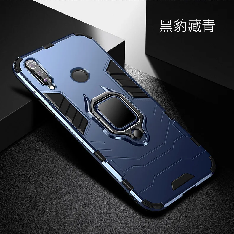 Противоударный защитный чехол для Honor 10i 20S Play с держателем, мягкий ТПУ+ PC чехол на заднюю панель huawei Y5 Y6 Y7 Y9 Prime