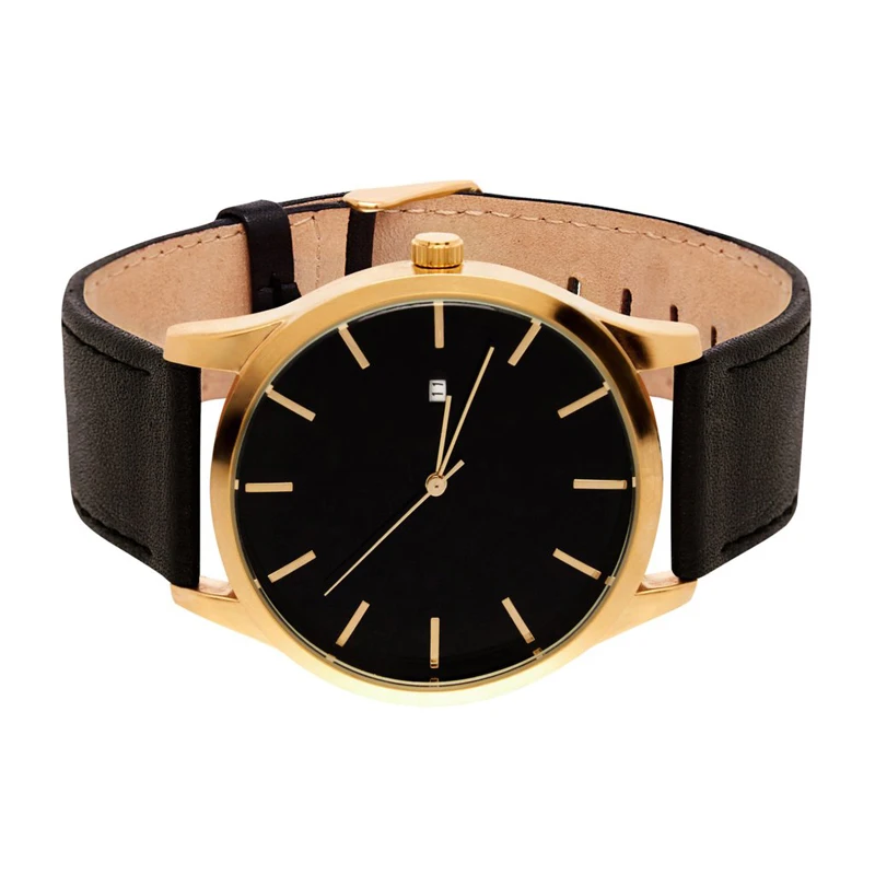Новые дизайнерские кварцевые наручные часы с кожаным ремешком
