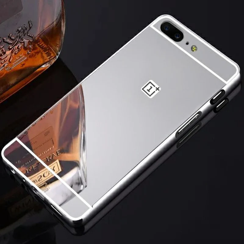 Чехол One Plus 5 с алюминиевым металлическим покрытием и задней зеркальной