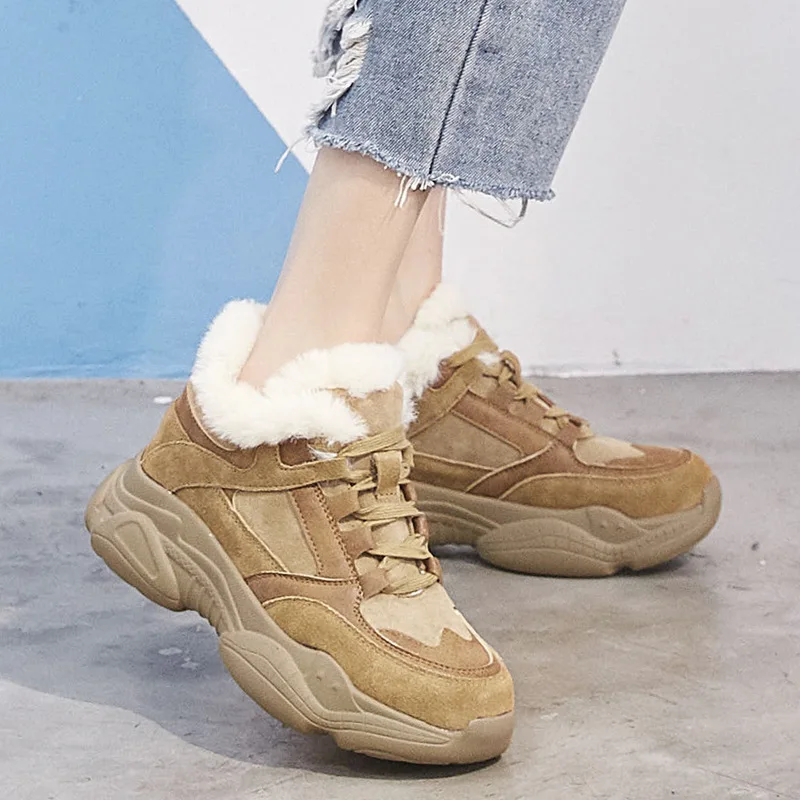 Zapatos mujer Повседневная обувь Женские модные брендовые теплые кроссовки на