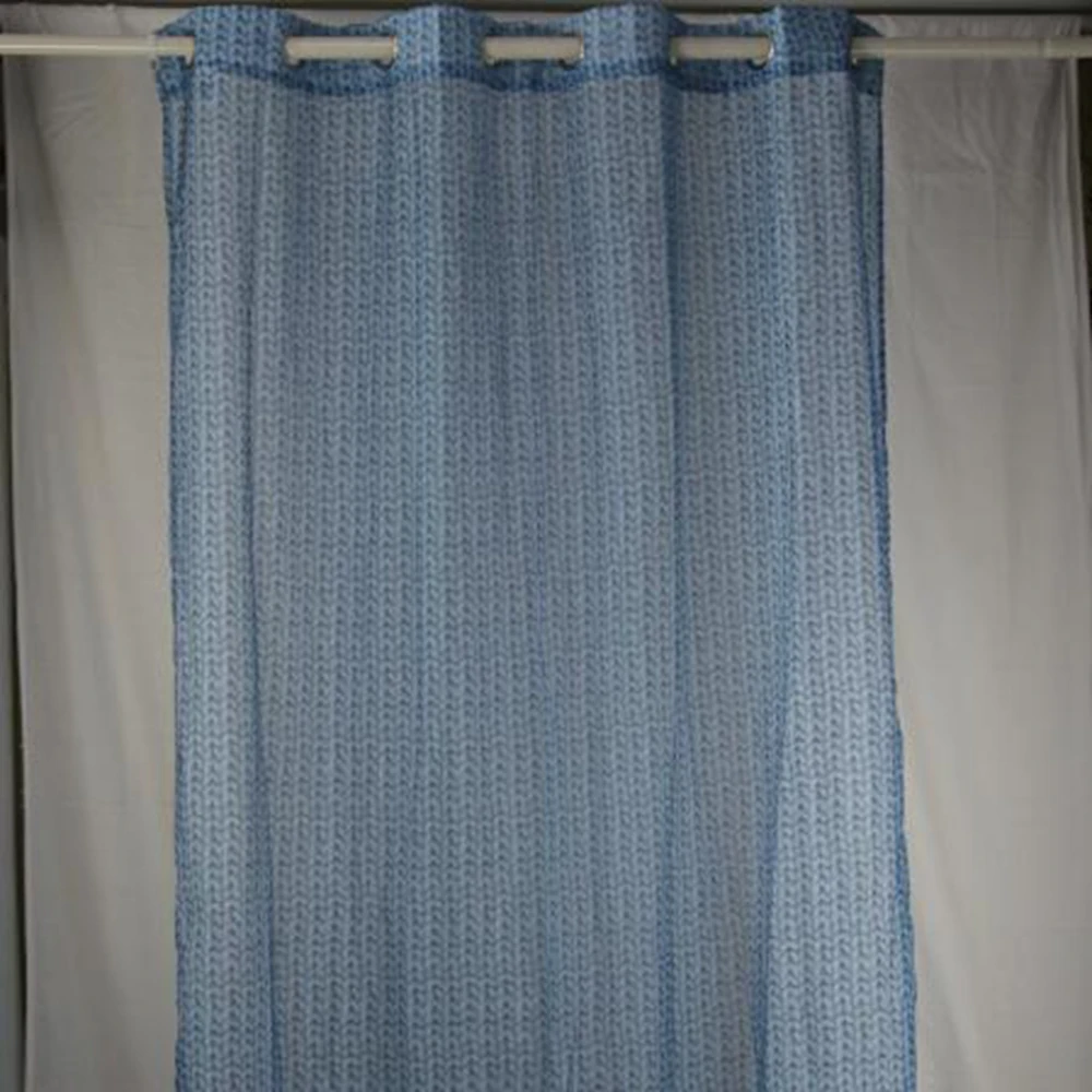 Имитация льняной прозрачной занавески с 8 серебряными кольцами Бесплатная