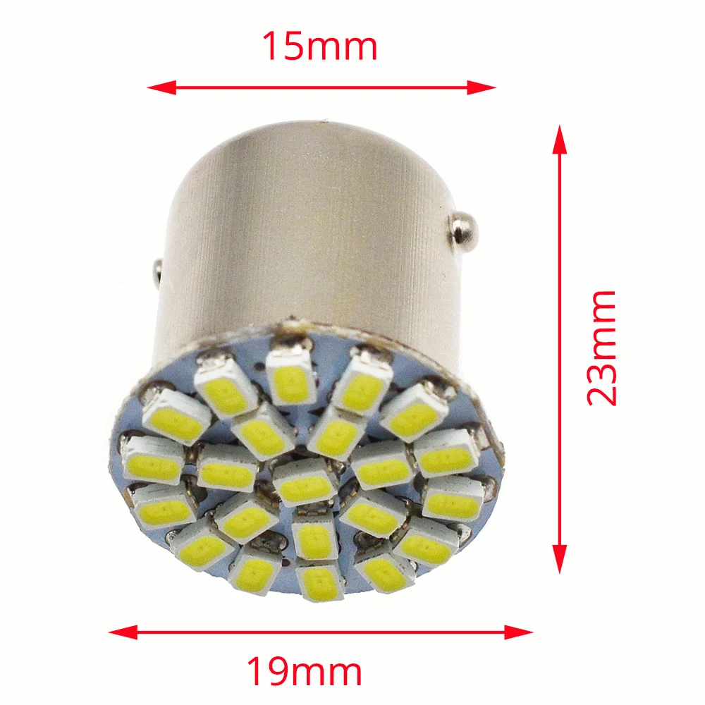 P21W Белый 1157 BAY15D 1156 BA15S 3014 22SMD Автомобильный светодиодный светильник поворота тормоза, автомобильная Передняя парковочная лампа, резервная клиновидная лампа, задний фонарь, DC 12V