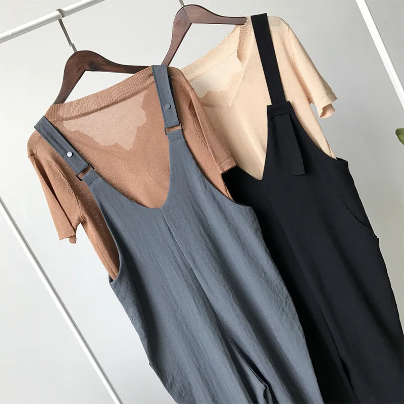 Летняя Новинка 2017 г. комбинезон женские Комбинезоны старинные карманы без