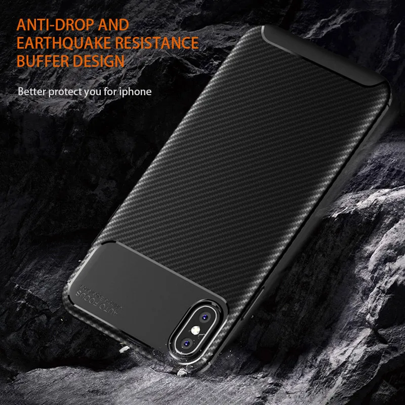 IQD тонкий мягкий ТПУ чехол для iphone xr x xs max из углеродного волокна 8 7 6 6s Plus