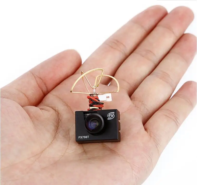 FX798T 5 8G 25mW 40 каналов AV передатчик с камерой 600 TVL мягкая антенна Combo NTSC Для DIY FPV мини
