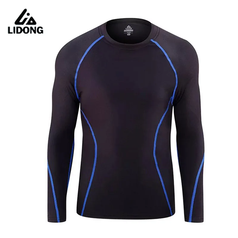 2018 новые мужские компрессионные рубашки с длинным рукавом многофункциональные