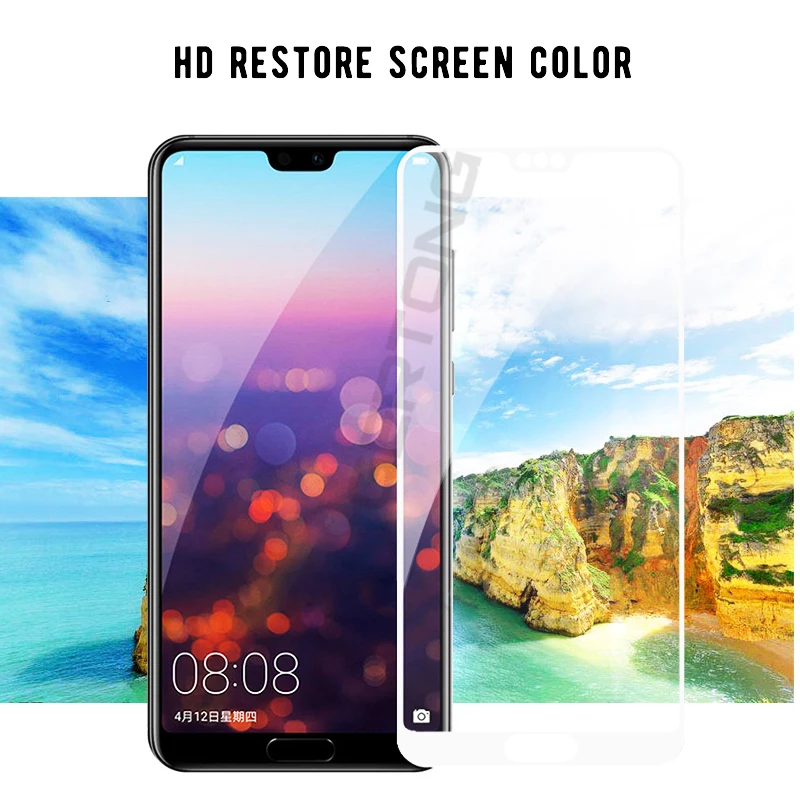 Закаленное стекло с полным покрытием для Huawei P30 P20 Lite Pro Y9 Y7 Prime 2019 2018 Nova 4 Защитная