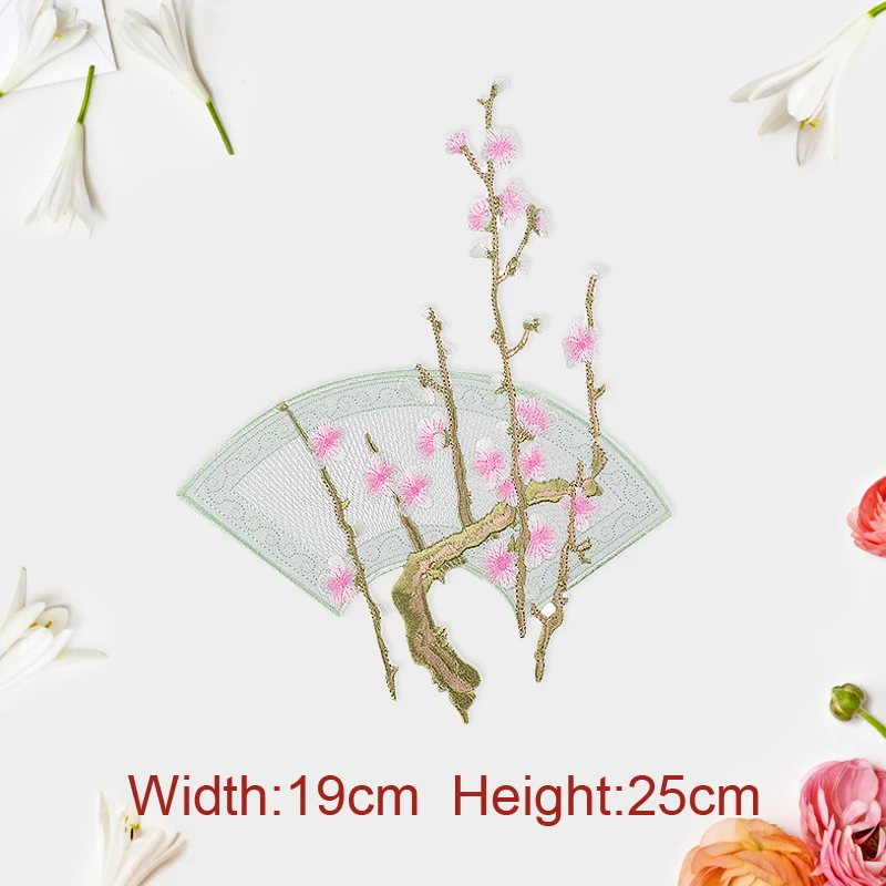 5 шт./лот Классическая сливы Вышивка пришить патч для Cheongsam одежда свитер Ткань