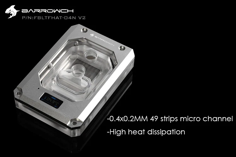Barrowch OLED дисплей температуры водяного охлаждения FBLTFHAT-04N V2 кулер для процессора AMD Threadripper X399 TR4, SP3 блок процессора