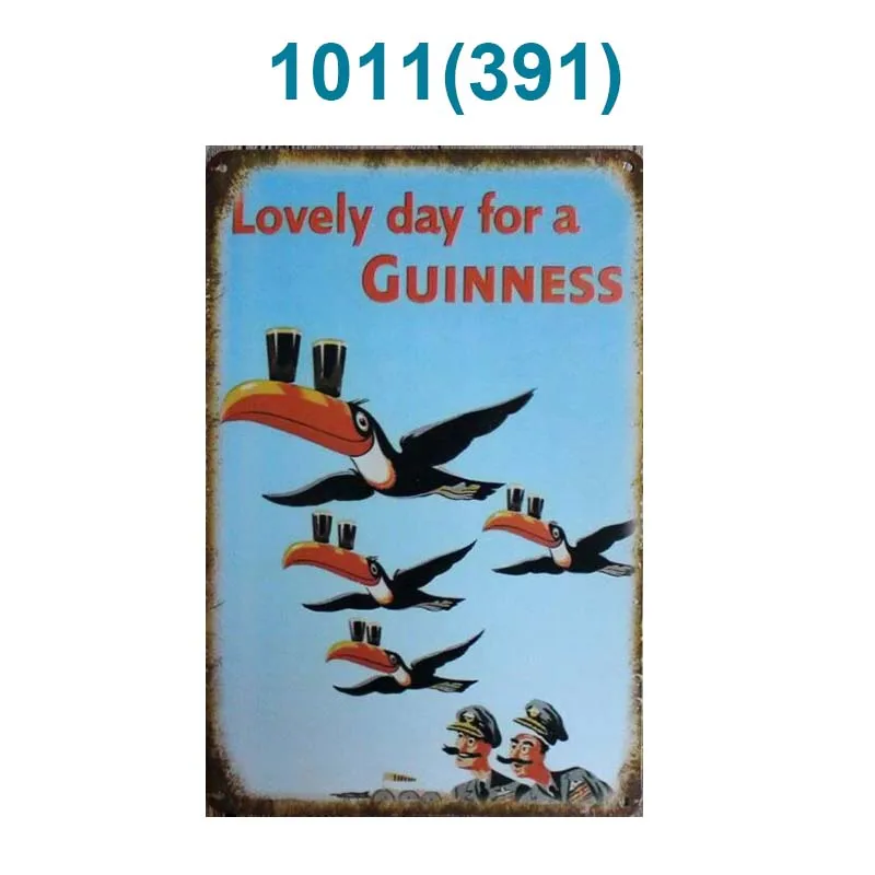 Синий 1 шт. Guinness налет винтажные металлические жестяные знаки Бар паба декоративные тарелки водка настенные художественные наклейки Железный плакат реклама пива знак - Цвет: Синий