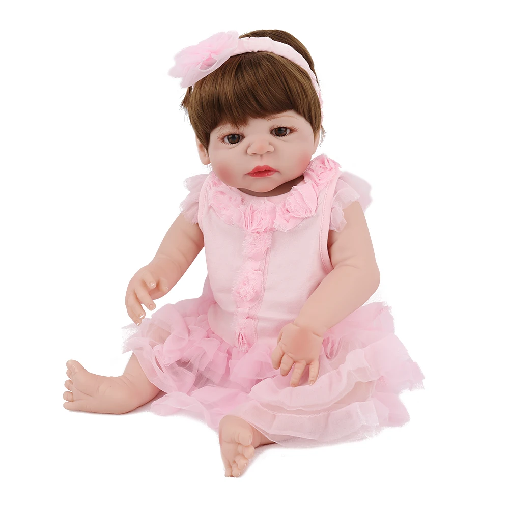 Кукла реборн NPKDOLL 22 дюйма силиконовая как новорожденный лучшие игрушки подарки