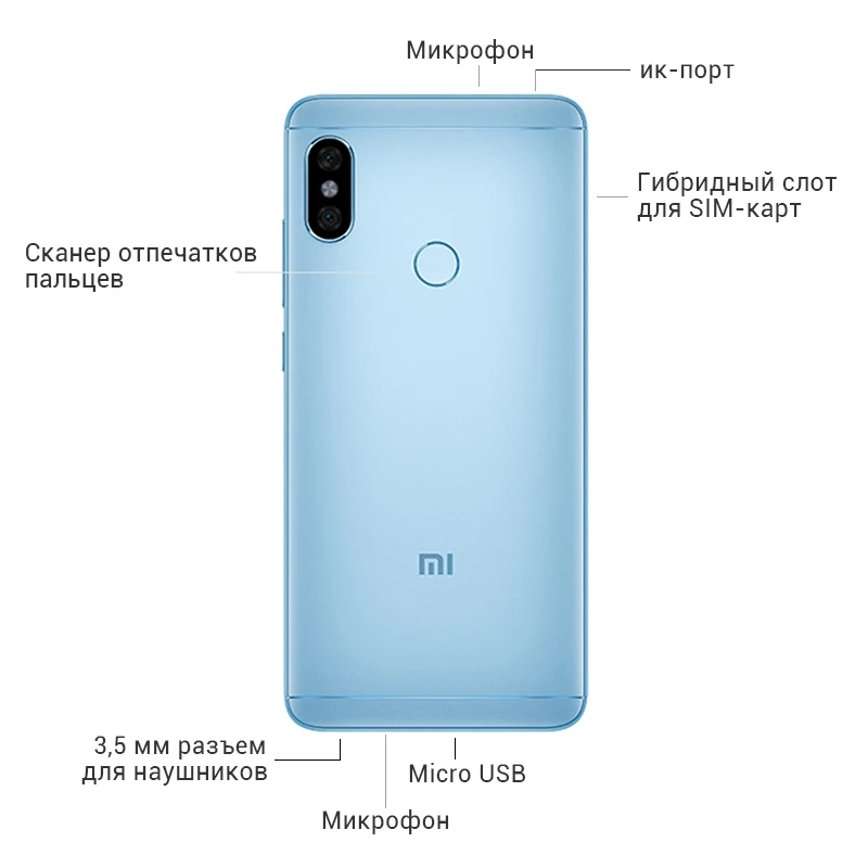 Оригинальная глобальная версия Xiaomi Redmi Note 5 4 ГБ ОЗУ 64 Гб ПЗУ Смартфон Snapdragon 636